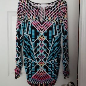 Multicolored Long Sleeved Shirt/Dress